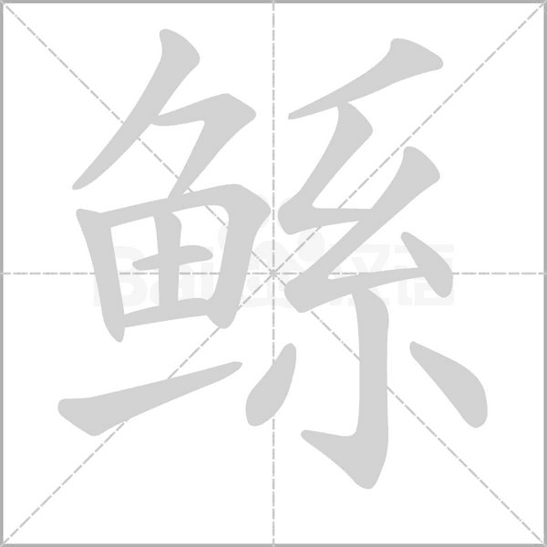 鲧的笔顺动画演示